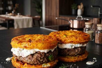 Thumbnail for Chaffle Burger (Low-Carb Keto Friendly)