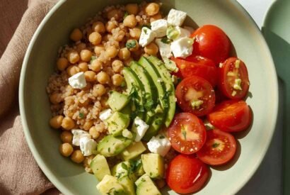 Thumbnail for Chickpea Grain Bowl with Feta & Tomatoes