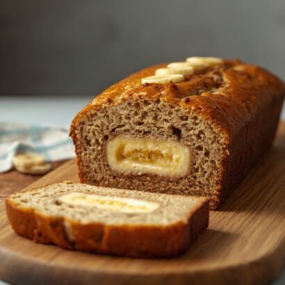 High-Protein Banana Cheesecake Bread