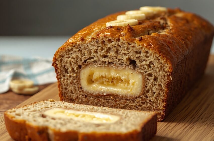 High-Protein Banana Cheesecake Bread