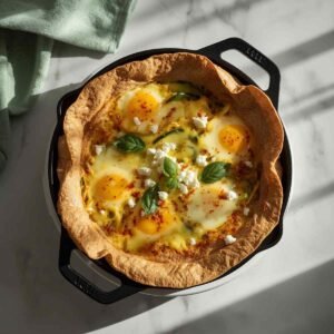 Baked Zucchini, Feta & Egg Tortilla