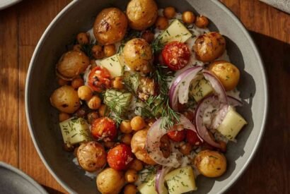Thumbnail for Roasted Potato Tzatziki Bowls