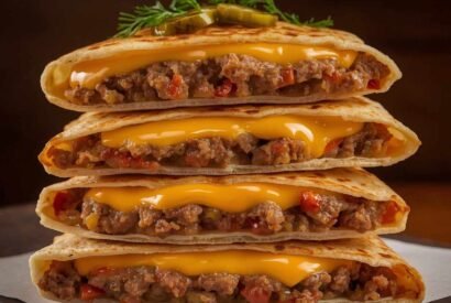 Thumbnail for Blackstone Cheeseburger Quesadillas