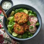 Crispy Pea Fritter Salad