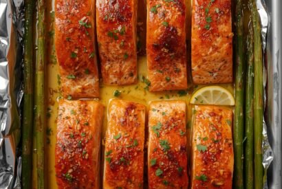 Thumbnail for Garlic Butter Lemon Salmon with Roasted Asparagus