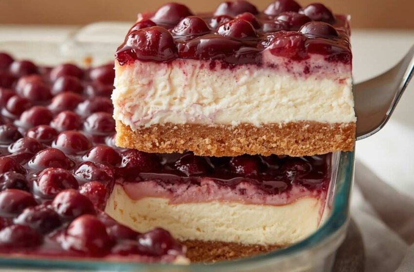 No-Bake Cranberry Cream Cheese Cake