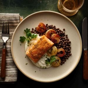 Sheet-Pan Salmon with Melting Leeks