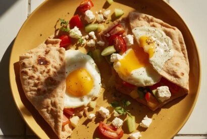 Thumbnail for Egg, Tomato & Feta Breakfast Pita