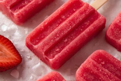 Thumbnail for High Protein Strawberry Popsicles