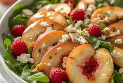Thumbnail for White Peach Raspberry Almond Salad