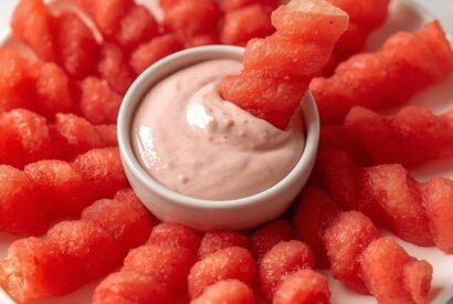 Thumbnail for Watermelon Fries with Strawberry Yogurt Dip