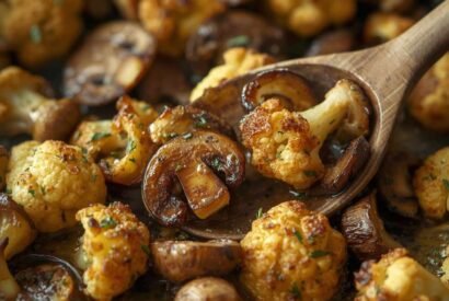 Thumbnail for Garlic Mushrooms & Cauliflower Skillet (High-Protein, Flavor-Packed)