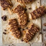 Frozen Banana Snickers Bars