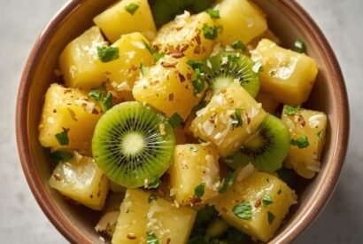 Thumbnail for Pineapple Kiwi Salad with Honey Lime Dressing