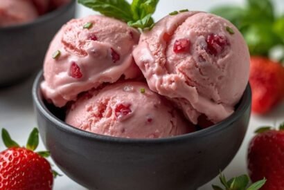 Thumbnail for Roasted Strawberries & Lime Basil Ice Cream