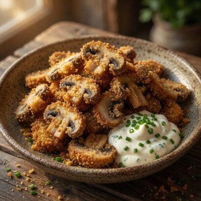 Crispy Fried Sliced Mushrooms