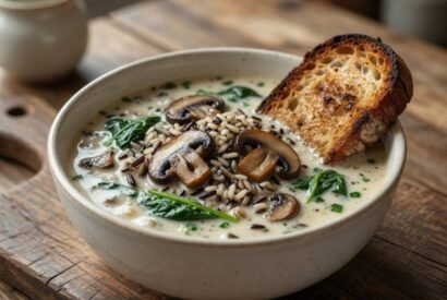 Thumbnail for Vegan Wild Rice Mushroom Soup