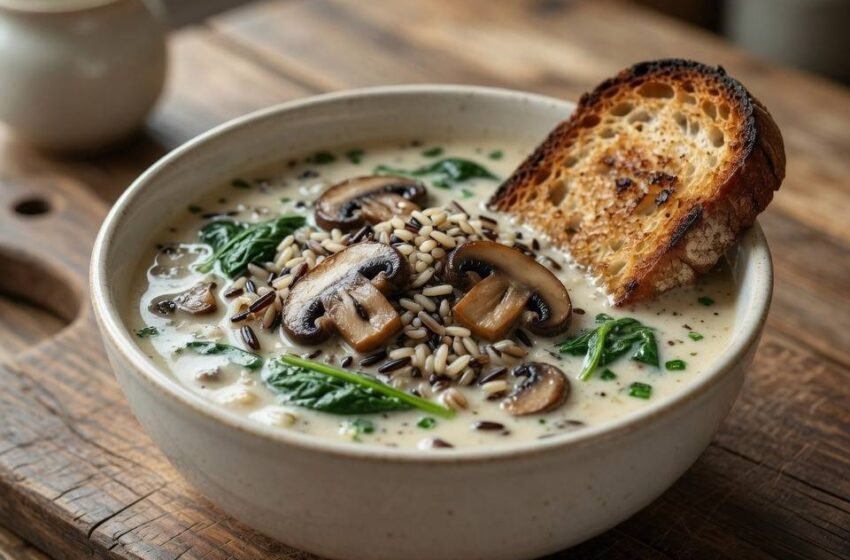 Vegan Wild Rice Mushroom Soup