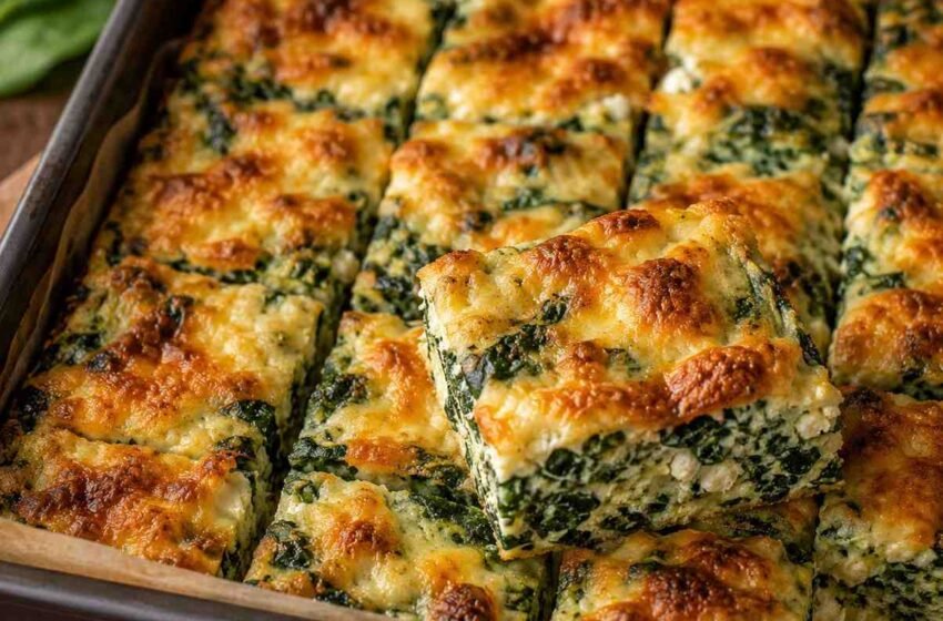 Spinach and Cheese Squares
