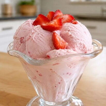 4-Ingredient High-Protein Strawberry Ice Cream