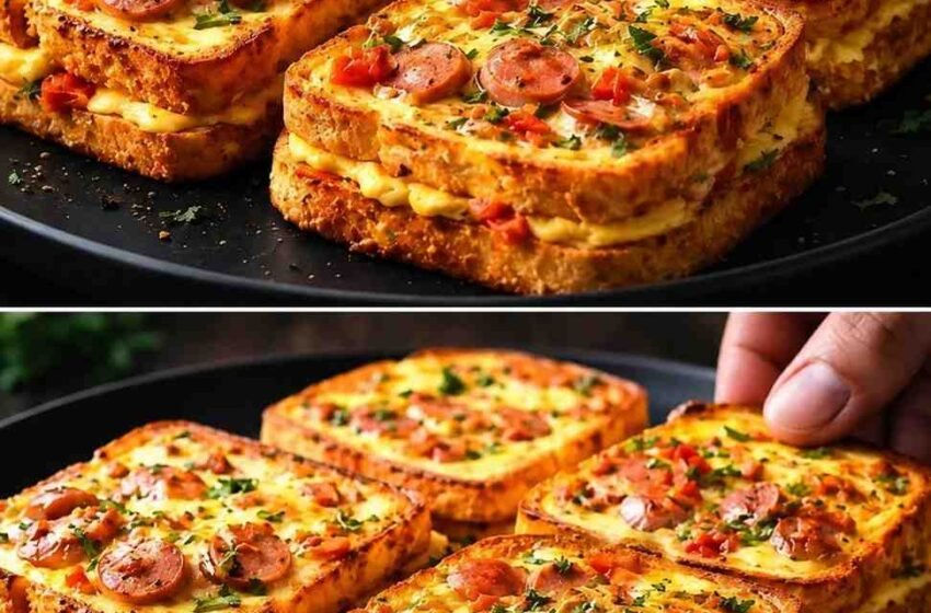 High-Protein Turkey Sausage & Cheese Stuffed French Toast