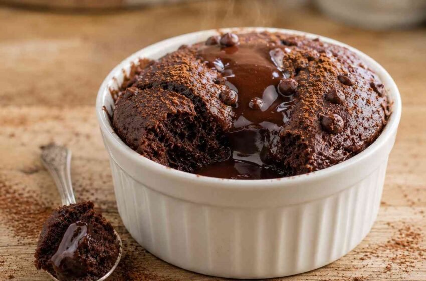High-Protein Sugar-Free Chocolate Lava Cake