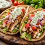 Greek Chicken Gyros with Cucumber Tzatziki