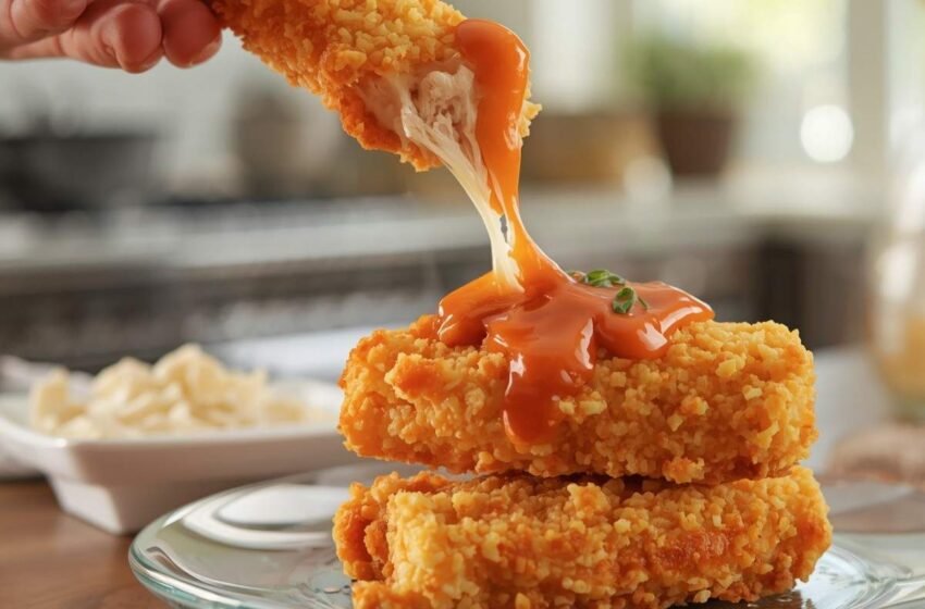 Crispy Buffalo Chicken Mozzarella Sticks