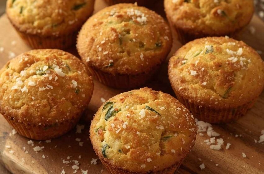 Crispy Parmesan Zucchini Potato Muffins
