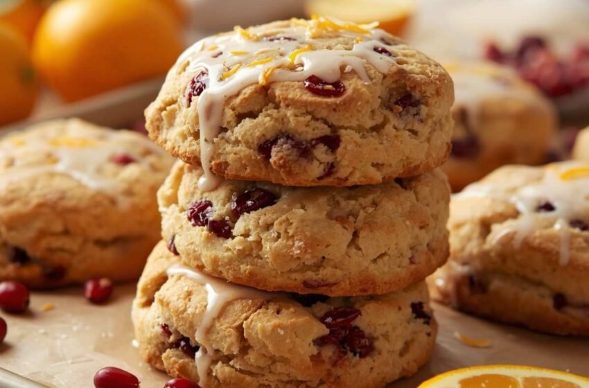 High-Protein Cranberry Orange Scones