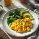 Scrambled Eggs with Spinach & Avocado
