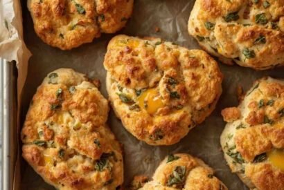 Thumbnail for Cheesy Spinach Herb Scones