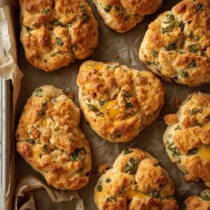 Cheesy Spinach Herb Scones