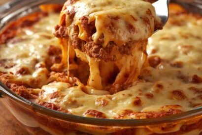 Thumbnail for Creamy Baked Stellini Pasta with Meat and Mozzarella