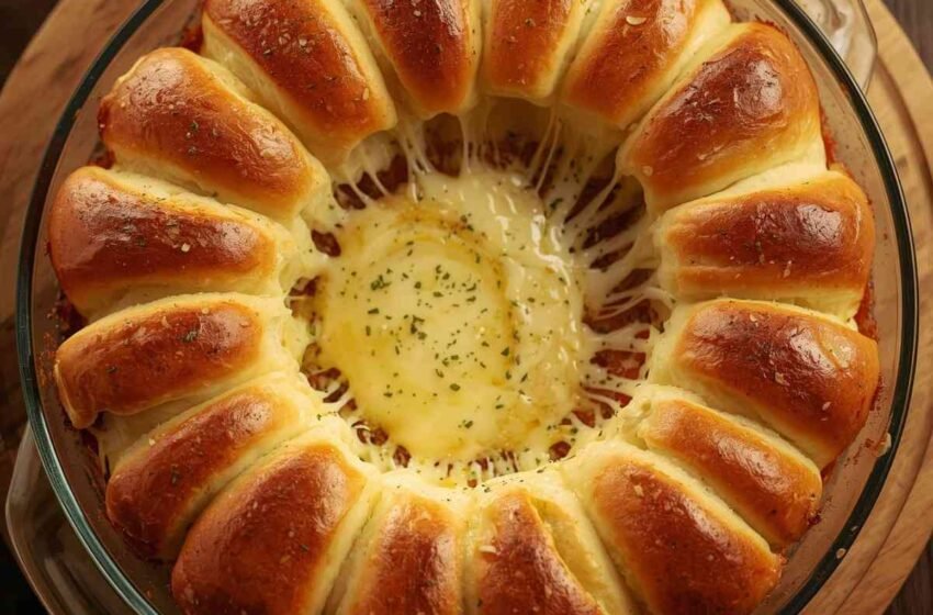 High-Protein Cheesy Stuffed Pull-Apart Bread Ring