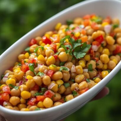 Fresh Chickpea Corn Salad