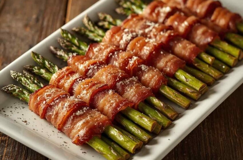 Keto Bacon-Wrapped Asparagus