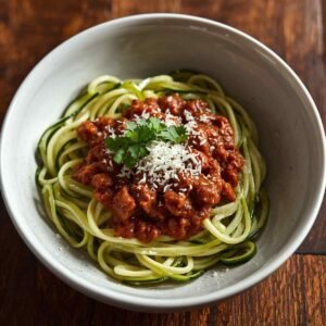 Zucchini Noodles with Beef Bolognese