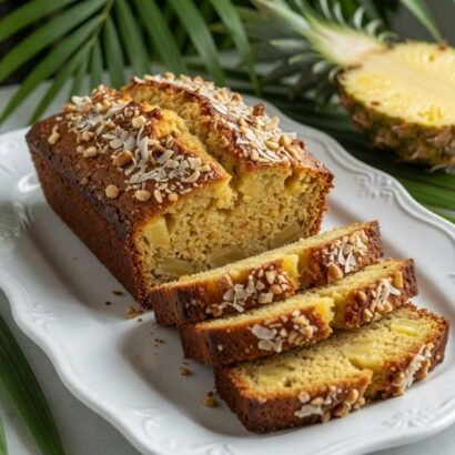 Tropical Banana Pineapple Coconut Bread