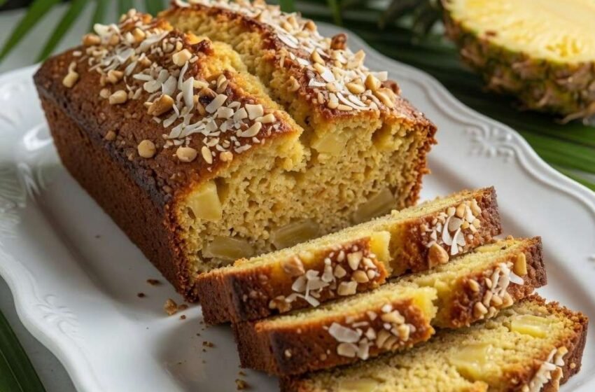 Tropical Banana Pineapple Coconut Bread