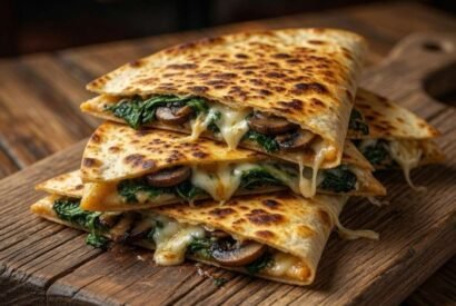 Thumbnail for Spinach and Mushroom Quesadillas