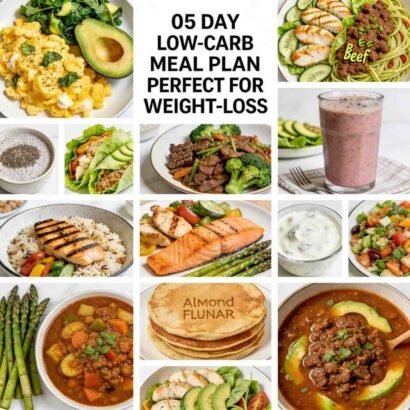 05 Day Low-Carb Meal Plan Perfect for Weight-Loss