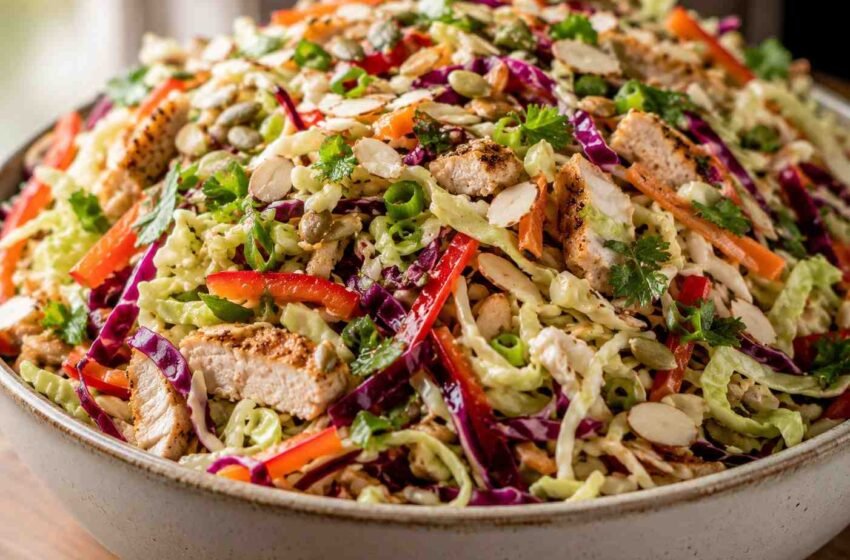 Easy Crunchy High-Protein Cabbage Salad with Dijon