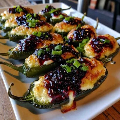 Blueberry Brie Jalapeño Poppers