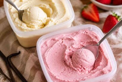 Thumbnail for Vanilla & Strawberry Protein Ice Cream (High-Protein & Diabetic-Friendly)
