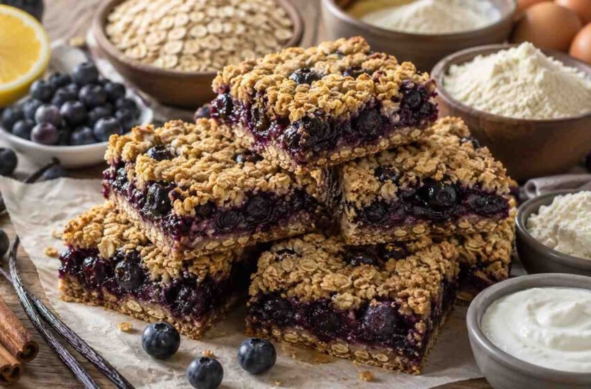 Blueberry Oat Bars