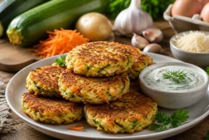 Thumbnail for Crispy Zucchini & Veggie Patties (High-Protein Diabetic-Friendly)