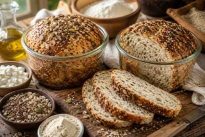 Thumbnail for Seeded No-Knead Cottage Cheese Bread ( Diabetic-Friendly)