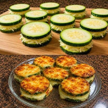 Cheesy Baked Zucchini Rounds