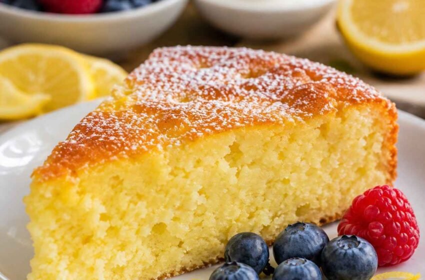 High-Protein Flourless Lemon Greek Yogurt Cake (Diabetic-Friendly)